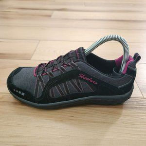 Skechers Relaxed Fit Reggae Athletic Walking Shoes Black 49279 Womens Size 6